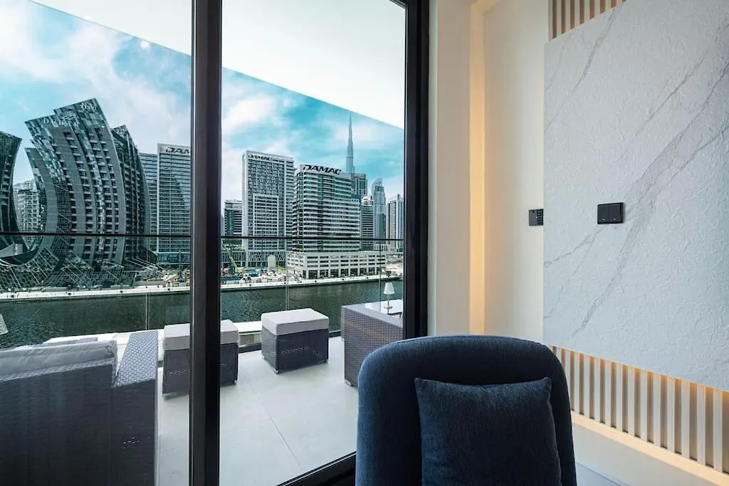 Lux Apartment With Huge Private Lounge I Burj & Canal View Dubai United Arab Emirates